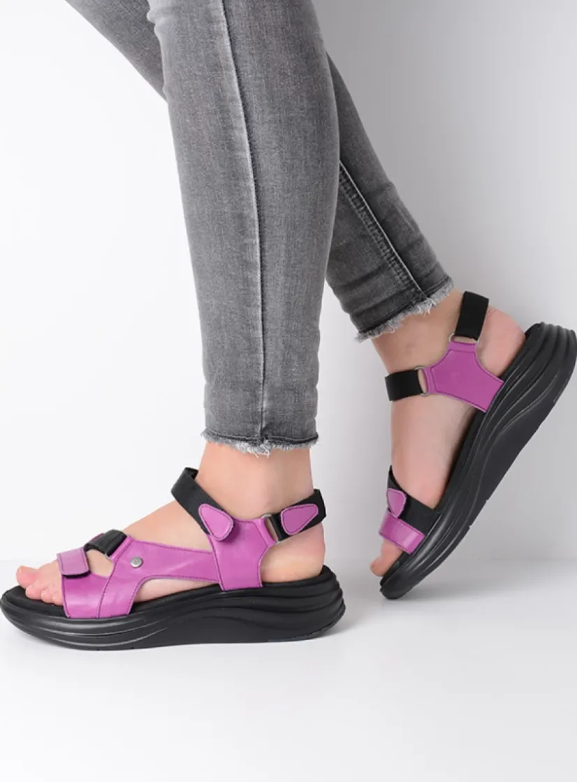 Wolky Cirro - fuchsia leer<DAMES Sandalen