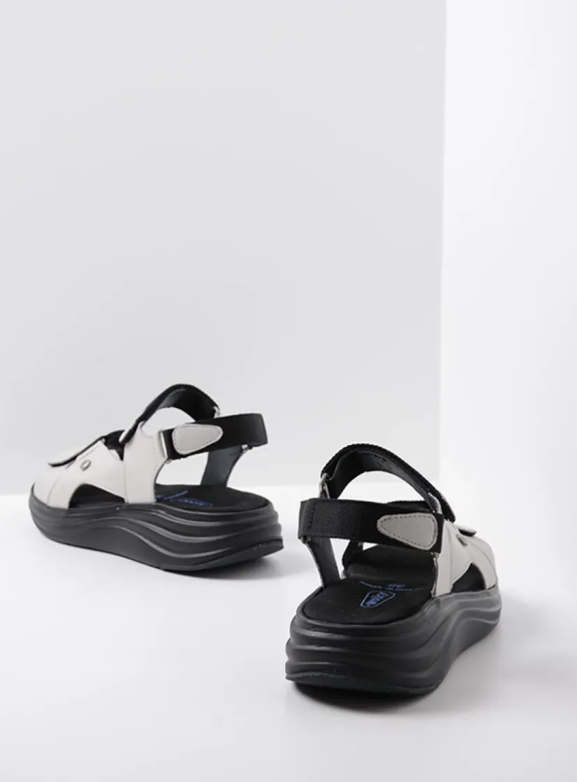 Wolky Cirro - gebroken wit leer<DAMES Sandalen