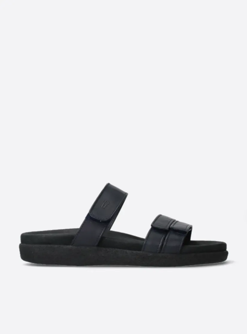 Wolky Cirrus - donkerblauw leer<DAMES Slippers