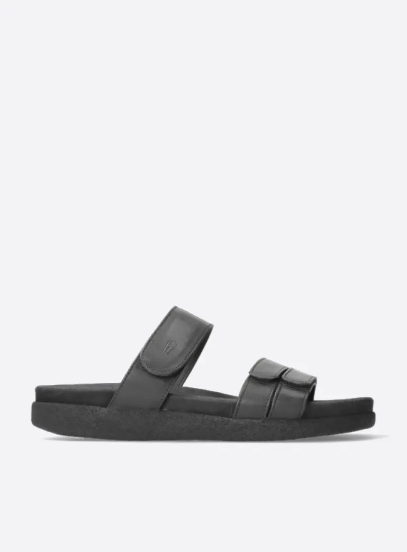 Wolky Cirrus men - zwart leer<Heren Slippers Heren