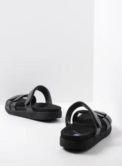 Wolky Cirrus men - zwart leer<Heren Slippers Heren