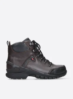 Wolky City Tracker WP - bruin leer<DAMES Hoge Veterschoenen|Wandelschoenen