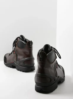 Wolky City Tracker WP - bruin leer<DAMES Hoge Veterschoenen|Wandelschoenen