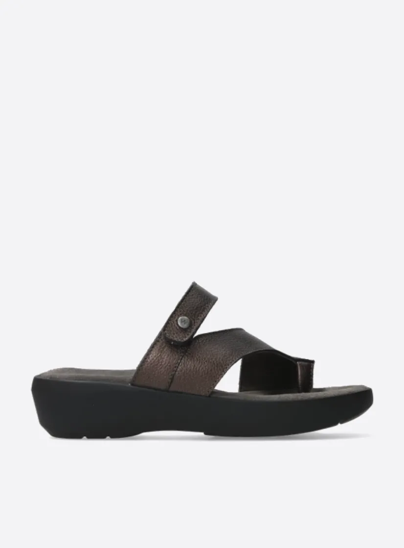 Wolky Collins - brons leer<DAMES Slippers