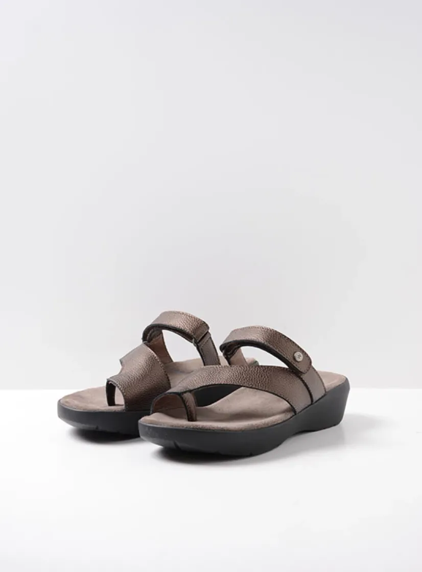 Wolky Collins - brons leer<DAMES Slippers