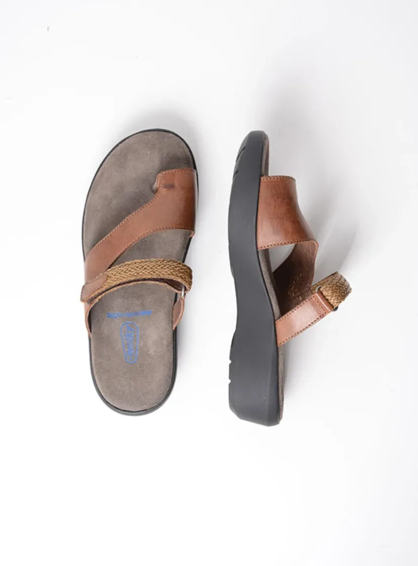 Wolky Collins - cognac leer<DAMES Slippers