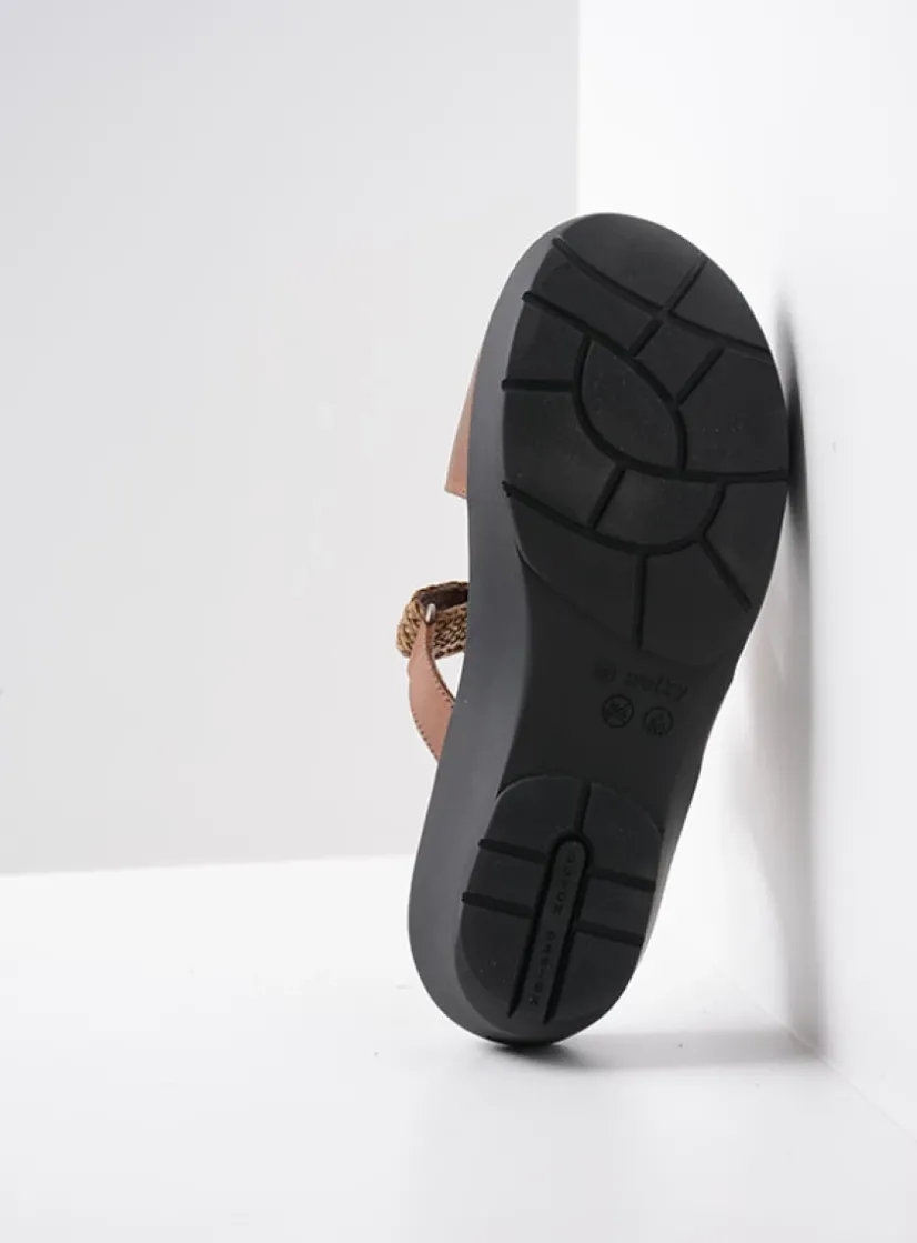 Wolky Collins - cognac leer<DAMES Slippers