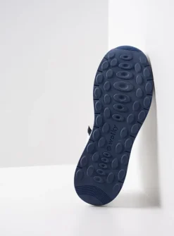 Wolky Comrie - wit/denim combi leer<DAMES Lage Veterschoenen|Wandelschoenen