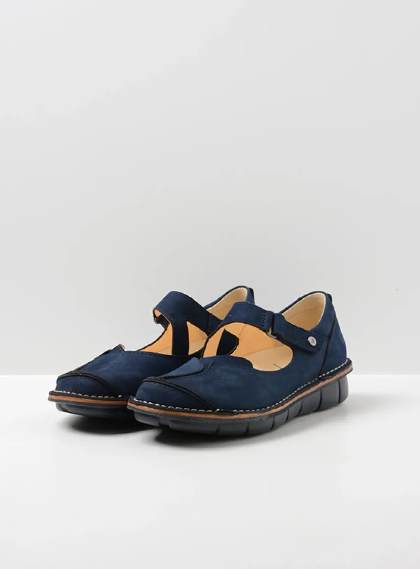 Wolky Cordoba - blauw nubuck<DAMES Herfst/Winter|Bandschoenen