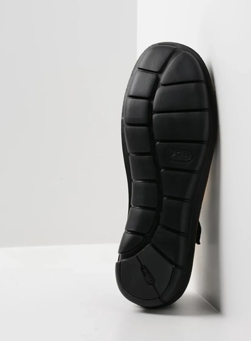 Wolky Cordoba - zwart nubuck<DAMES Herfst/Winter|Bandschoenen