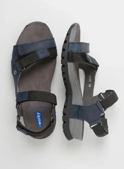 Wolky Cradle - blauw leer<DAMES Sandalen