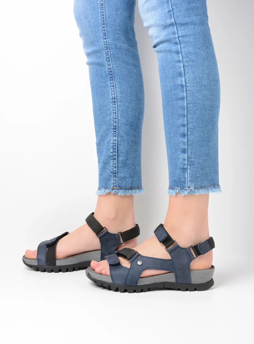 Wolky Cradle - blauw leer<DAMES Sandalen