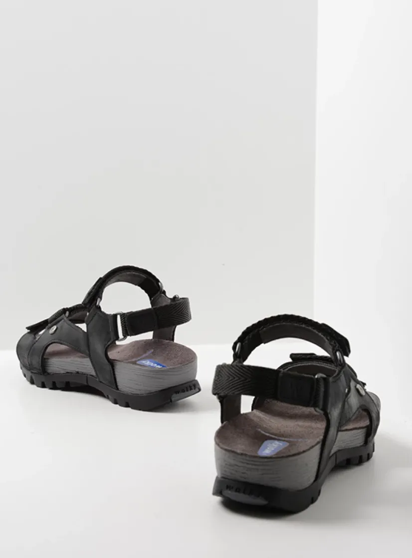 Wolky Cradle - zwart leer<DAMES Sandalen