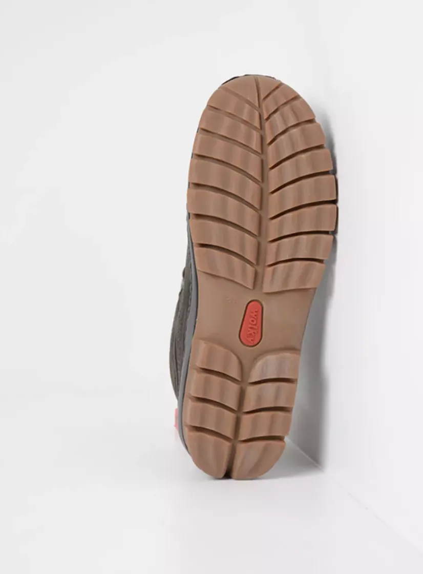 Wolky Cross - asfalt nubuck<DAMES Hoge Veterschoenen|Herfst/Winter