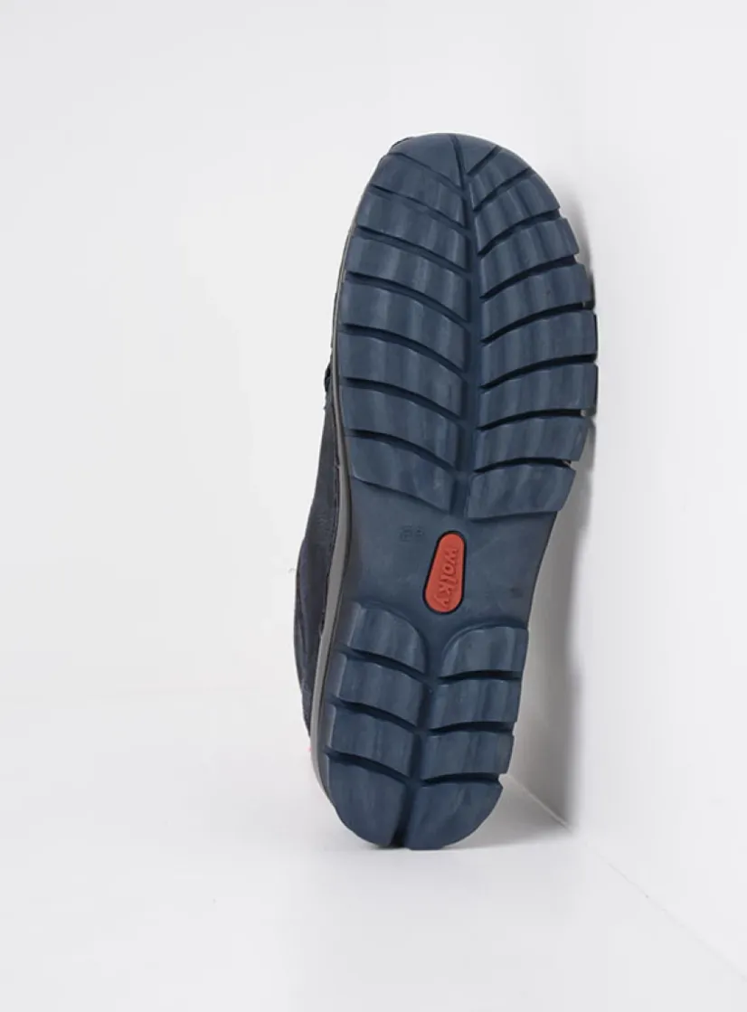 Wolky Cross - blauw nubuck<DAMES Hoge Veterschoenen|Herfst/Winter