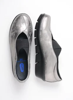 Wolky Cursa - grijs metallic nubuck<DAMES Instappers|Herfst/Winter