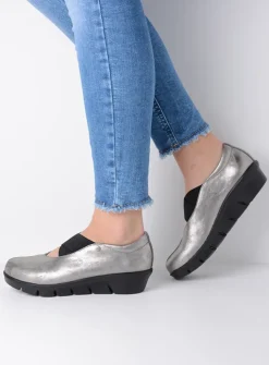 Wolky Cursa - grijs metallic nubuck<DAMES Instappers|Herfst/Winter