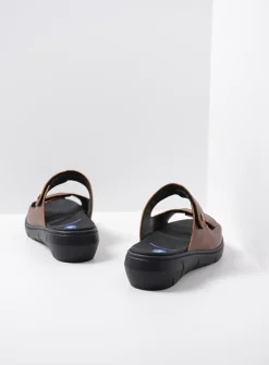 Wolky Cyprus - cognac leer<DAMES Slippers