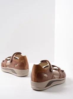 Wolky Desh - cognac leer<DAMES Sandalen