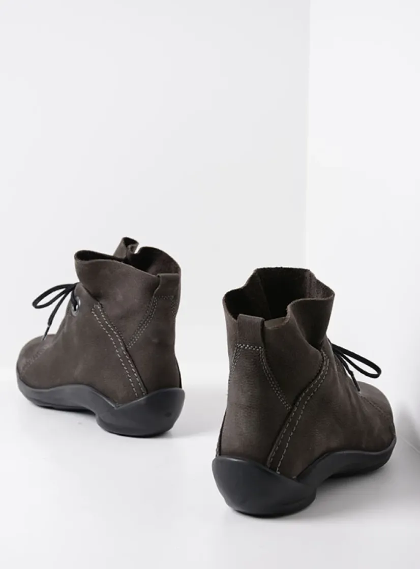 Wolky Diana - asfalt nubuck<DAMES Hoge Veterschoenen|Herfst/Winter