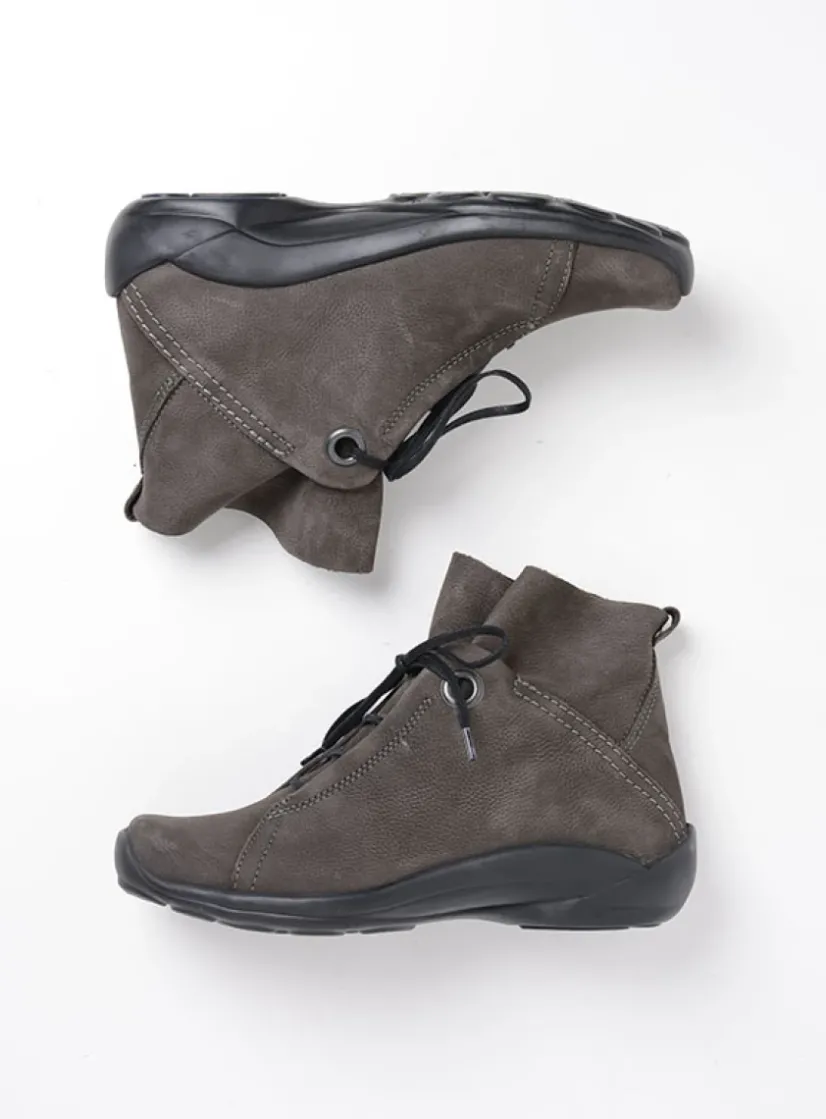 Wolky Diana - asfalt nubuck<DAMES Hoge Veterschoenen|Herfst/Winter