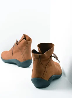 Wolky Diana - cognac nubuck<DAMES Hoge Veterschoenen|Herfst/Winter