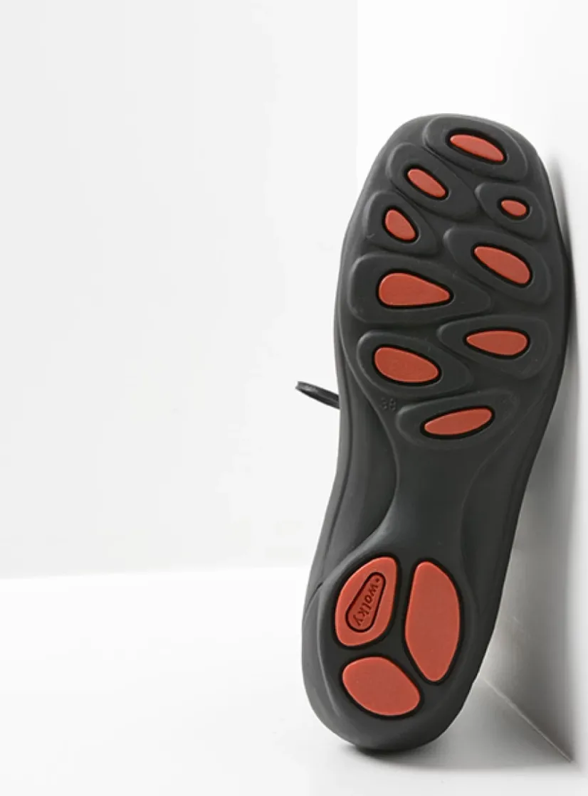 Wolky Diana - zwart nubuck<DAMES Hoge Veterschoenen|Herfst/Winter