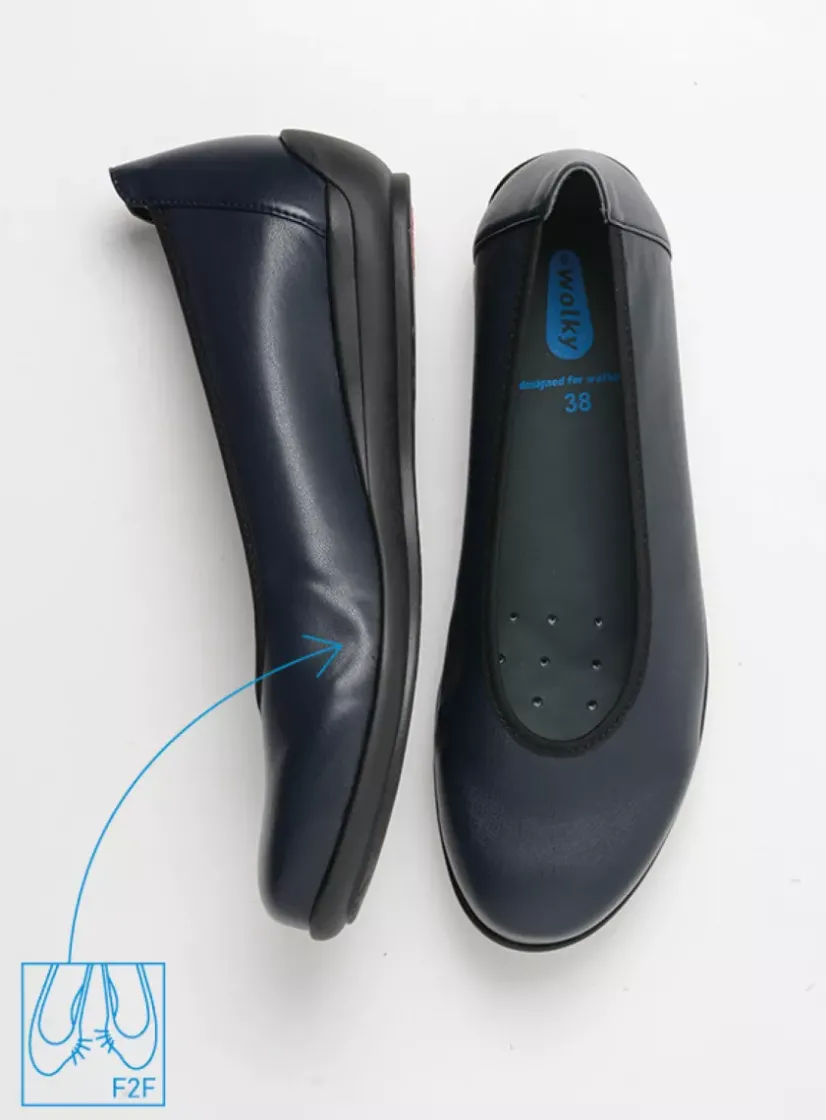 Wolky Duncan F2F - blauw biocare<DAMES Instappers|Herfst/Winter