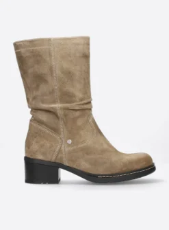Wolky Edmonton - taupe suede<DAMES Halfhoge Laarzen|Herfst/Winter