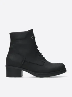 Wolky Edson XW - zwart nubuck<DAMES Hoge Veterschoenen|Veterlaarzen