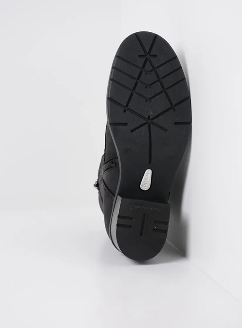 Wolky Edson XW - zwart nubuck<DAMES Hoge Veterschoenen|Veterlaarzen