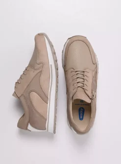 Wolky e-Go S2F - beige combi stretch leer<DAMES Lage Veterschoenen|Wandelschoenen