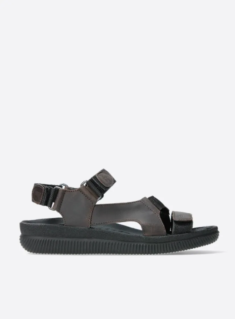 Wolky Energy Men - bruin gevet leer<Heren Sandalen Voor Heren