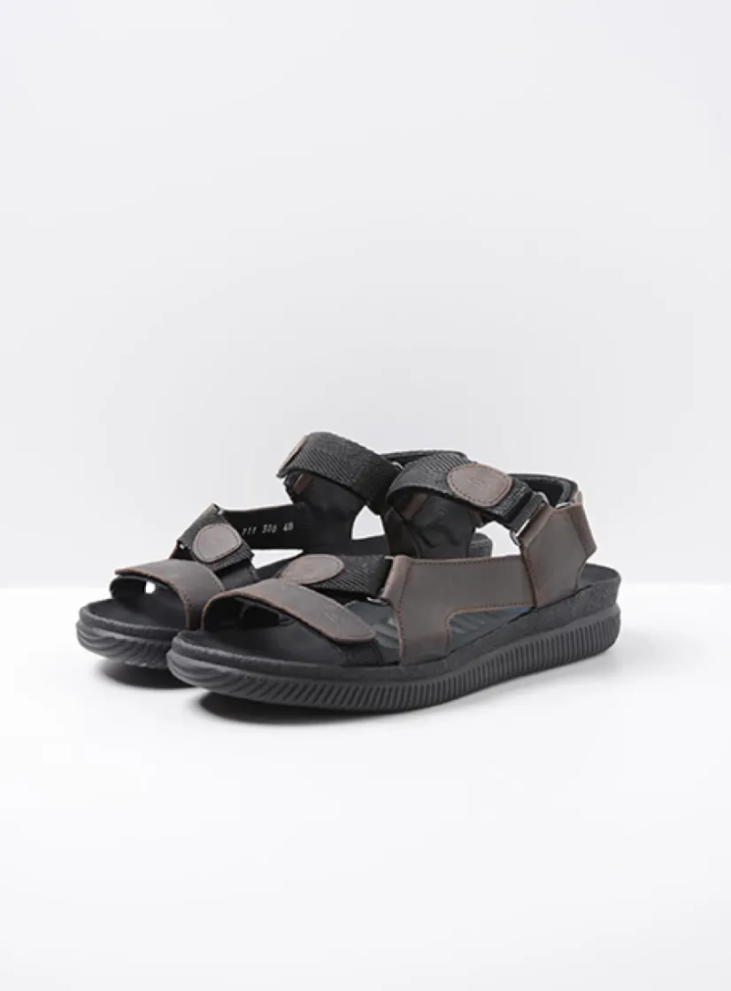 Wolky Energy Men - bruin gevet leer<Heren Sandalen Voor Heren