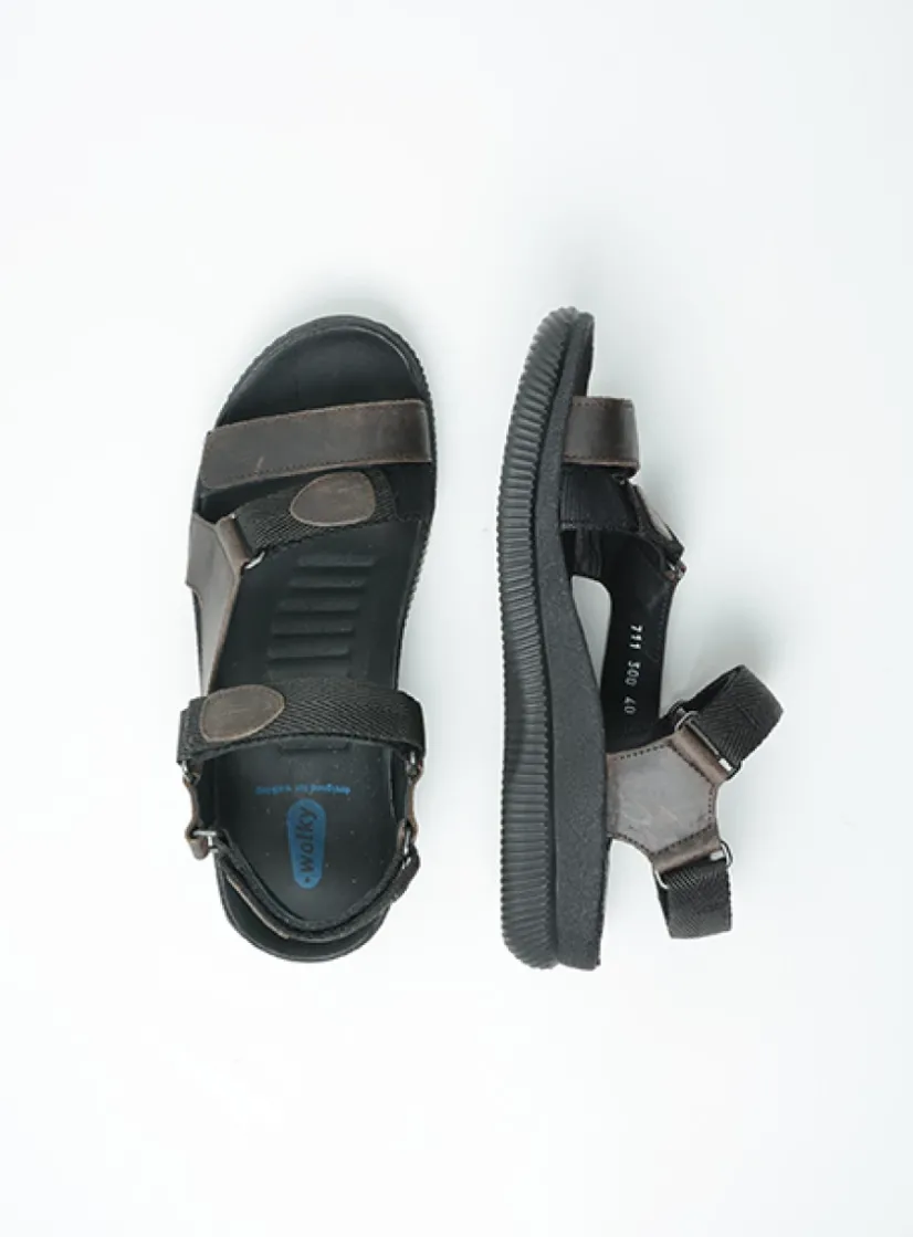 Wolky Energy Men - bruin gevet leer<Heren Sandalen Voor Heren