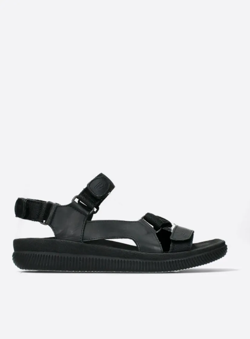 Wolky Energy Men - zwart gevet leer<Heren Sandalen Voor Heren