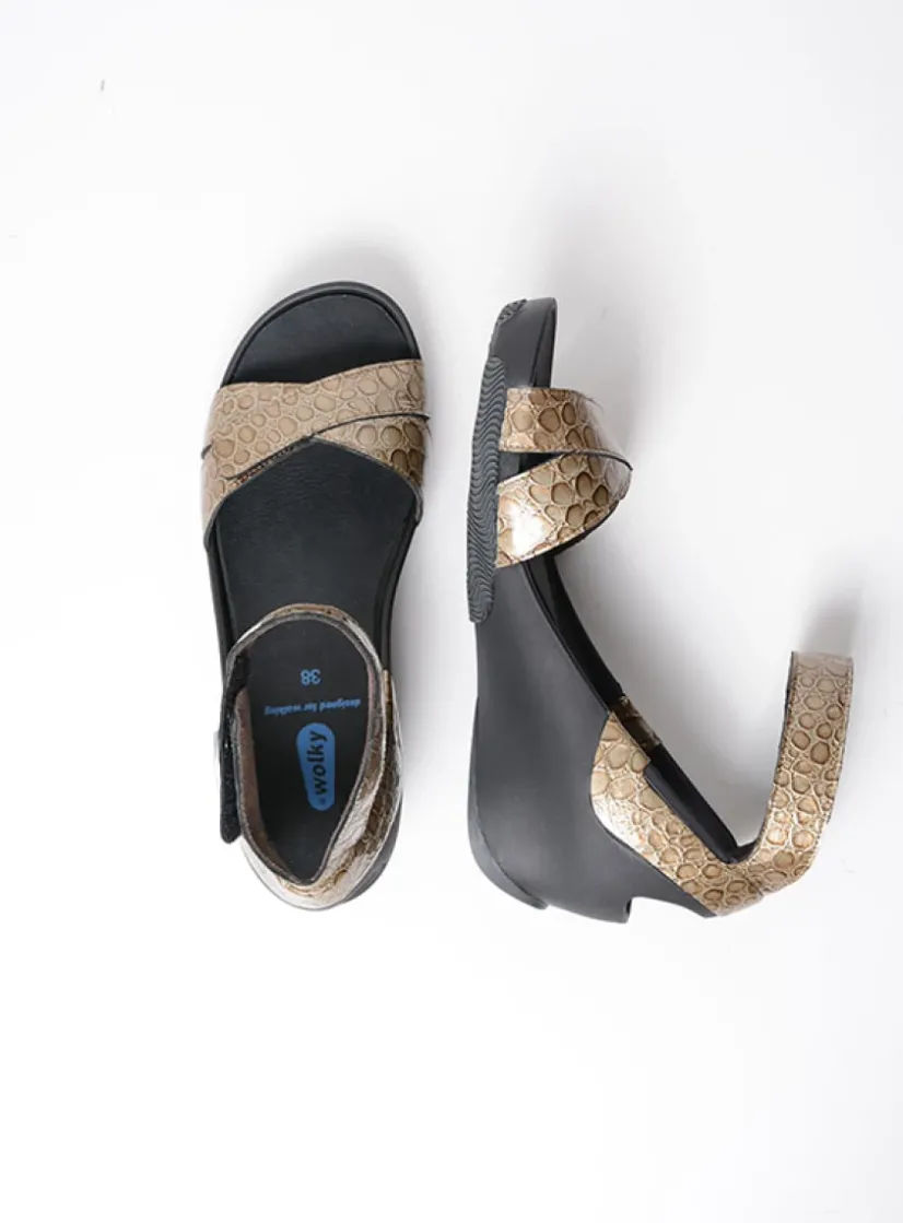 Wolky Era - taupe leer<DAMES Sandalen