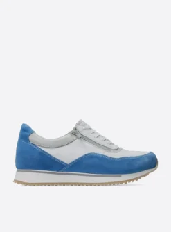 Wolky e-Runner - combi wit leer<Heren Veterschoenen Heren|Sneakers Heren