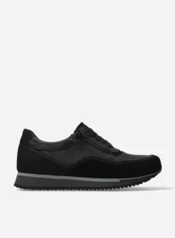 Wolky e-Runner - zwart combi leer<Heren Veterschoenen Heren|Sneakers Heren