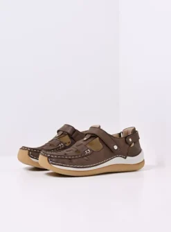 Wolky Esperanza - cederbruin leer<DAMES Bandschoenen