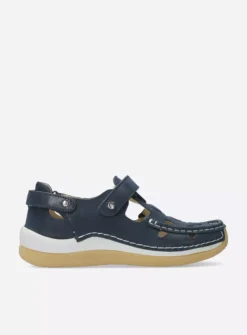 Wolky Esperanza - denim effectleer<DAMES Bandschoenen