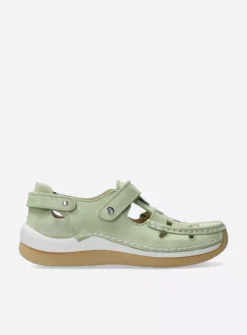 Wolky Esperanza - lichtgroen effectleer<DAMES Bandschoenen