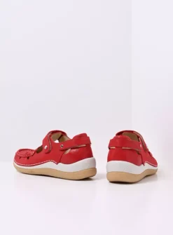 Wolky Esperanza - rood effectleer<DAMES Bandschoenen