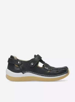 Wolky Esperanza - zwart effectleer<DAMES Bandschoenen
