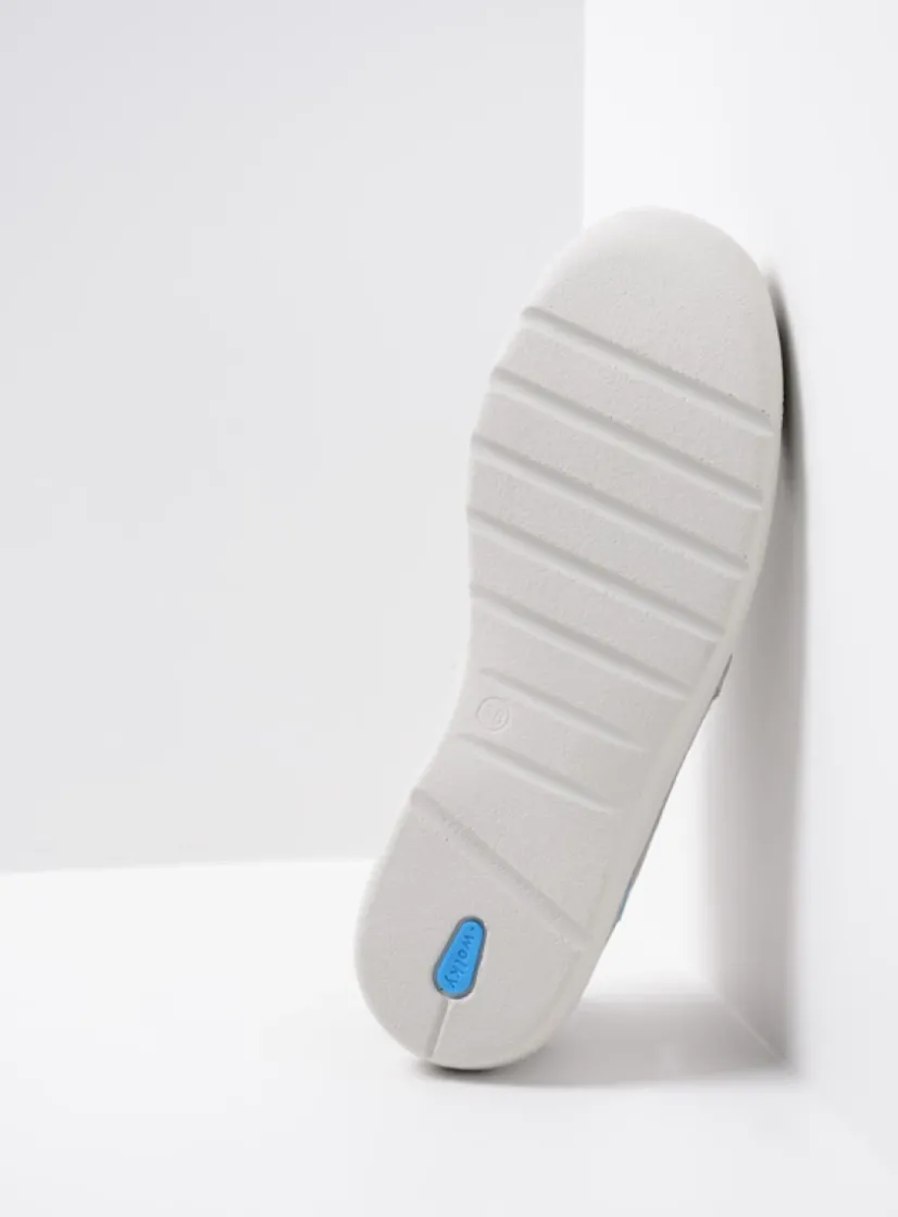 Wolky Feltwell - denim nubuck<DAMES Lage Veterschoenen|Wandelschoenen