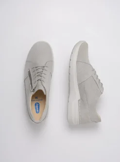 Wolky Feltwell - lichtgrijs nubuck<DAMES Lage Veterschoenen|Wandelschoenen