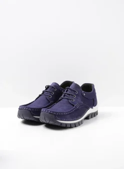 Wolky Fly - paars nubuck<DAMES Lage Veterschoenen|Herfst/Winter