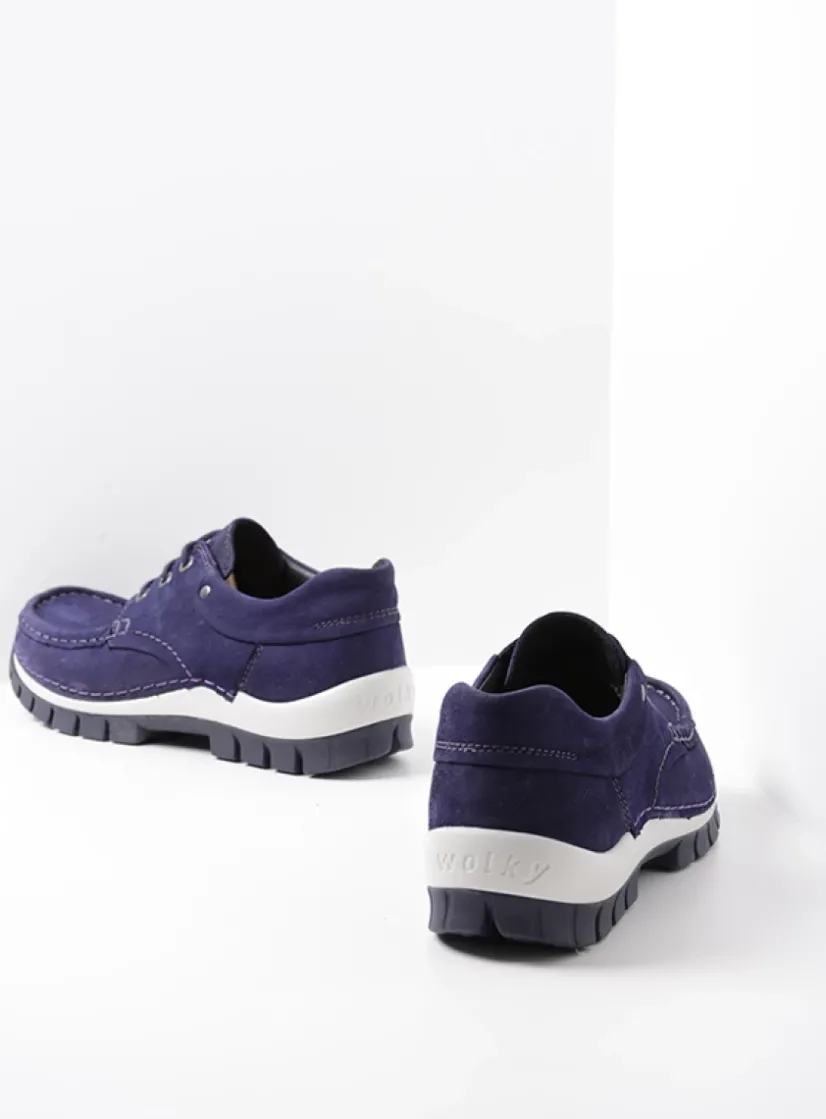 Wolky Fly - paars nubuck<DAMES Lage Veterschoenen|Herfst/Winter