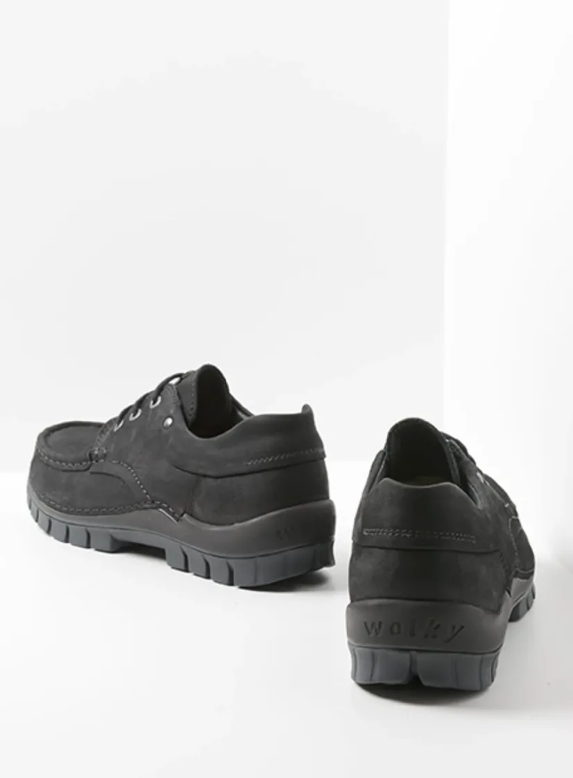 Wolky Fly men - zwart nubuck<Heren Veterschoenen Heren|Comfortschoenen Heren