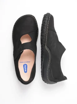 Wolky Fresh - zwart nubuck<DAMES Bandschoenen